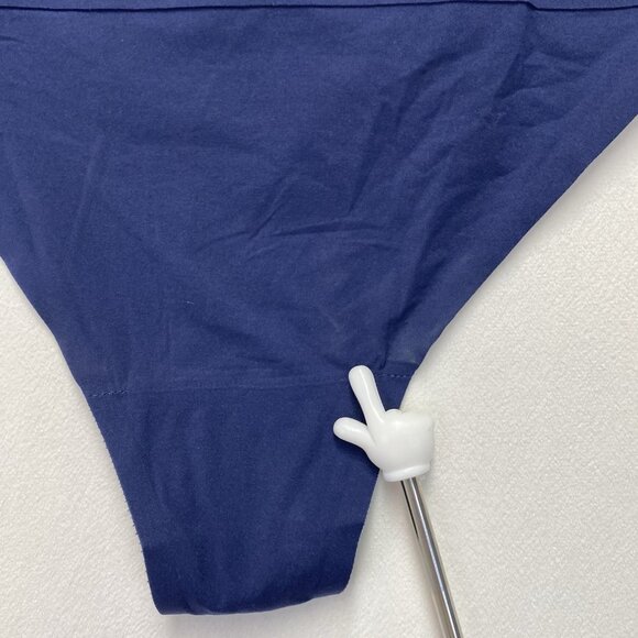SPANX Smooth Undie-Tectable Thong Women Size 2X Navy Waistband Elastic-Free New - Picture 2 of 14